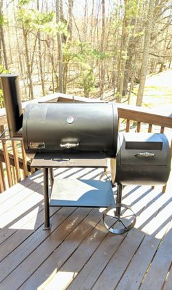 Old Country BBQ Pits Wrangler Smoker Grill - handcrafted smoker made with  heavy duty steel... lifetime warranty! Excellent condition! for Sale in  Clayton, NC - OfferUp