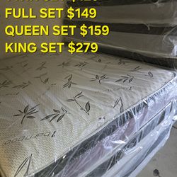 King. Queen. Full. And Twin. Mattress and box spring 😴