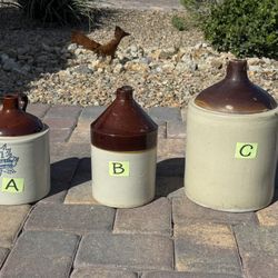 Vintage Moonshine Jugs - Priced separately 