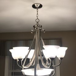 Brushed Nickel chandelier