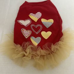 Red Heart Pet Dress Small Offers Welcome Like New