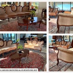 Vintage Hand-Carved Furniture Set – Montreal-Made | Excellent Condition | $5000