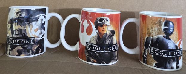 Set Of 3 Star Wars Rogue One Collector Mugs
