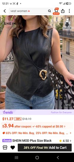 3X Leather looking top