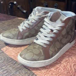 Mid Top Coach shoes Size 8.5