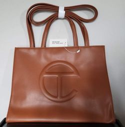 Telfar Medium Tan Brown Shopping Bag Purse