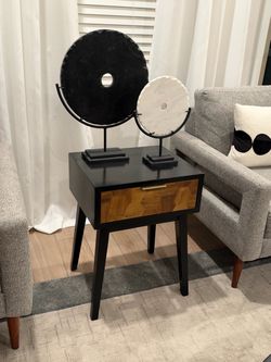 Mid-Century Side Table with Drawer