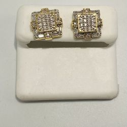 10kt Gold And Diamond Earrings Available On Special Sale
