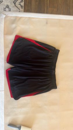 Black Off Red Russel Basketball Shorts