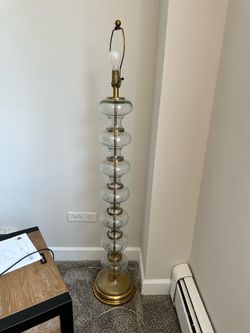 Pottery Barn glass floor lamp