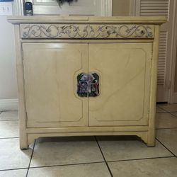 Vintage Henredon Plan 2 by Roy Coleman Asian-style faux goatskin lacquered bar buffet 38”Lx18”Wx34.5”H