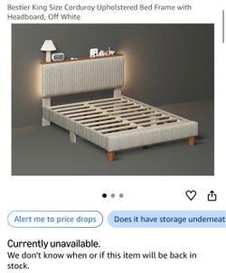 King size bed frame
