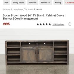 Ducar 84” Entertainment Center/tv Stand