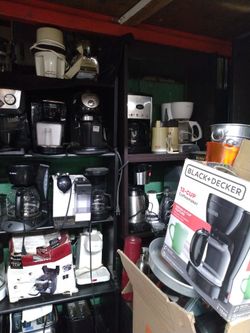 COFFEE MAKERS, POTS, KEURIGS, & TOASTERS (PRICES VARY)
