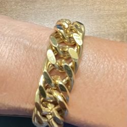 Napier Vintage Gold Plated Chunky Curb Chain Bracelet