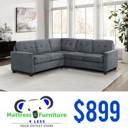 Georgina 3-Piece Sectional Grey