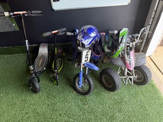 Razor Atv,Dirt bike and 2 scooters Great condition