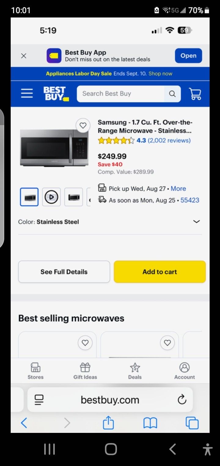 microwave oven