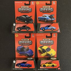 Matchbox Moving Parts Porsche 4 Models 