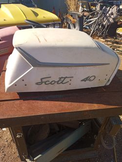 Scott 40 McCulloch Boat Engine Cover Vintage 