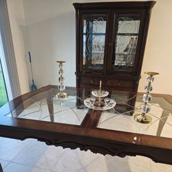 Dining Table And China Cabinet 
