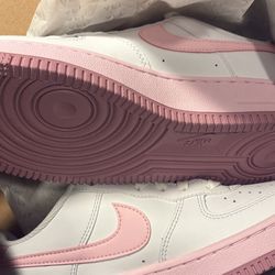 Nike Air Force Ones Pink And White 