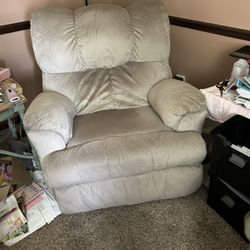 Beige Rocking Manual Recliner 