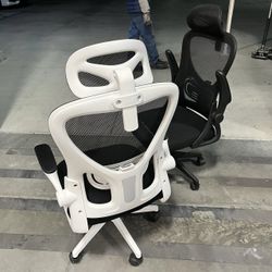 New In Box $55 Each Mesh Computer Chair Black Or White Color Office Furniture With Headrest Arm Raise Up 