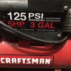 Craftsman 3 Gallon Air Compressor 