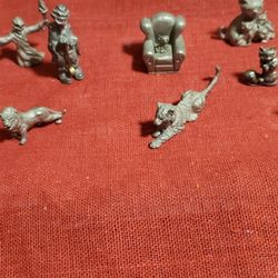 Miniature Metal Figurines  9 Pewter