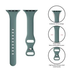 Thin Slim Band Compatible with Apple Watch 38mm 40mm 41mm 42mm 44mm 45mm 46mm 49mm