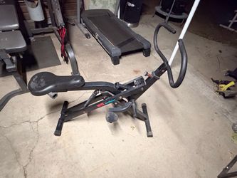 Row and ride squat machine