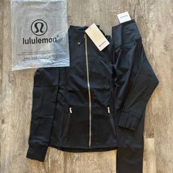 Black and gold Lululemon set size 2