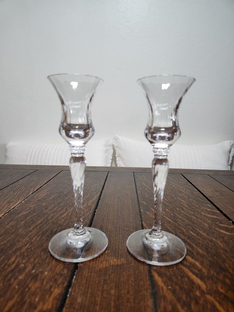 Mikasa Crystal Candlestick Holders 