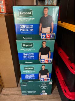 Depend Fresh Protection Advanced for Men, Size M-L, 72-count