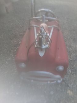 Vintage Red Metal Pedal Car
