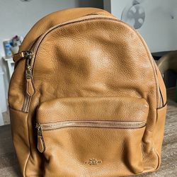 Tan Coach Backpack 