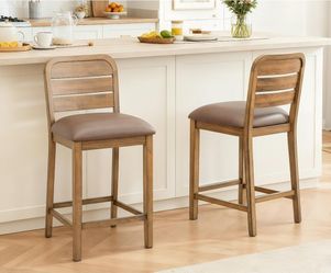 26" Farmhouse Counter Height Bar Stools Set of 2