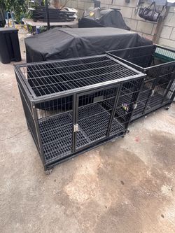Large Heavy Duty Dog Crate on Wheels