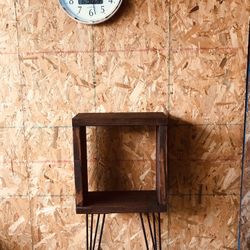 Rustic Mini Bookshelf Solid Wood