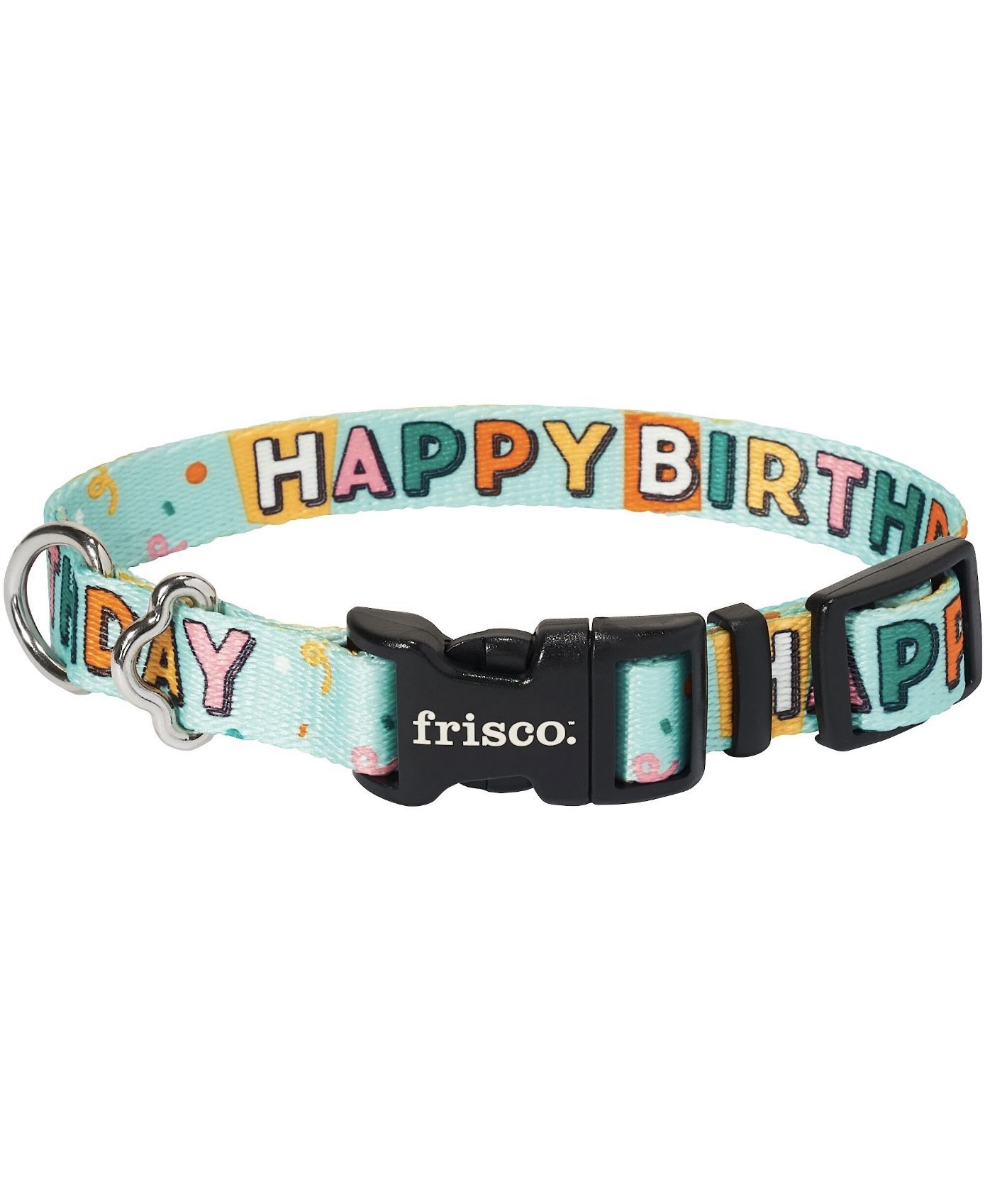 New Frisco Happy Birthday Polyester Dog Collar X-Small