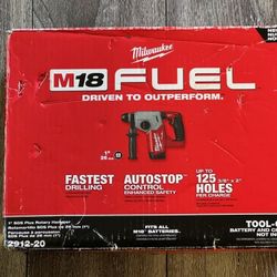 Milwaukee (2912-20) M18 Fuel 18V 1 SDS Plus Brushless Rotary Hammer