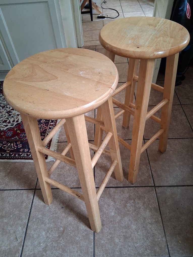 2 Wood Stools