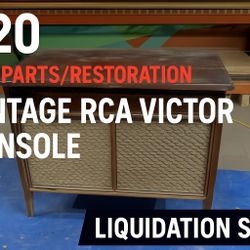 VINTAGE RCA Victor Victrola Console Model 3VE07 - FOR PARTS/RESTORATION - $20 🔥