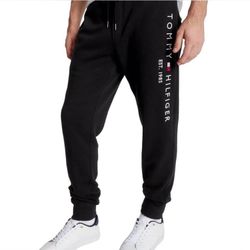 TOMMY HILFIGER Men's Logo Jogger Pant with Pockets black size XL