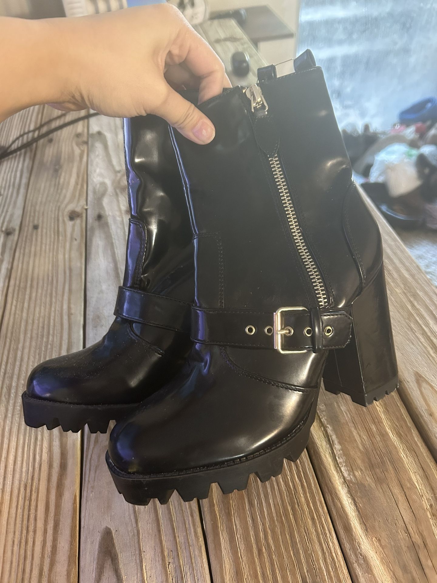 Woman’s Black High Heel Boots/booties