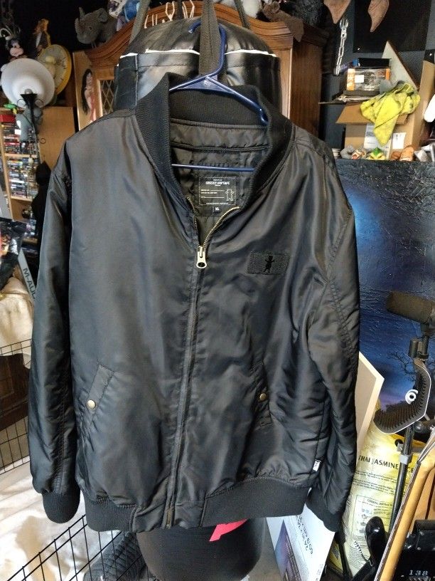 Rare Grizzly Griptape Dianond Supply Bomber Jacket XL