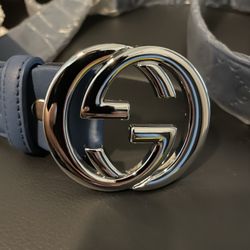 Gucci Belt - Blue Leather 