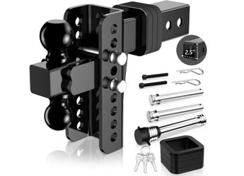LWCH Adjustable Trailer Hitch - 2.5" Receiver, 6" Drop/Rise
