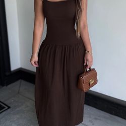 Mocha Maxi Dress Small